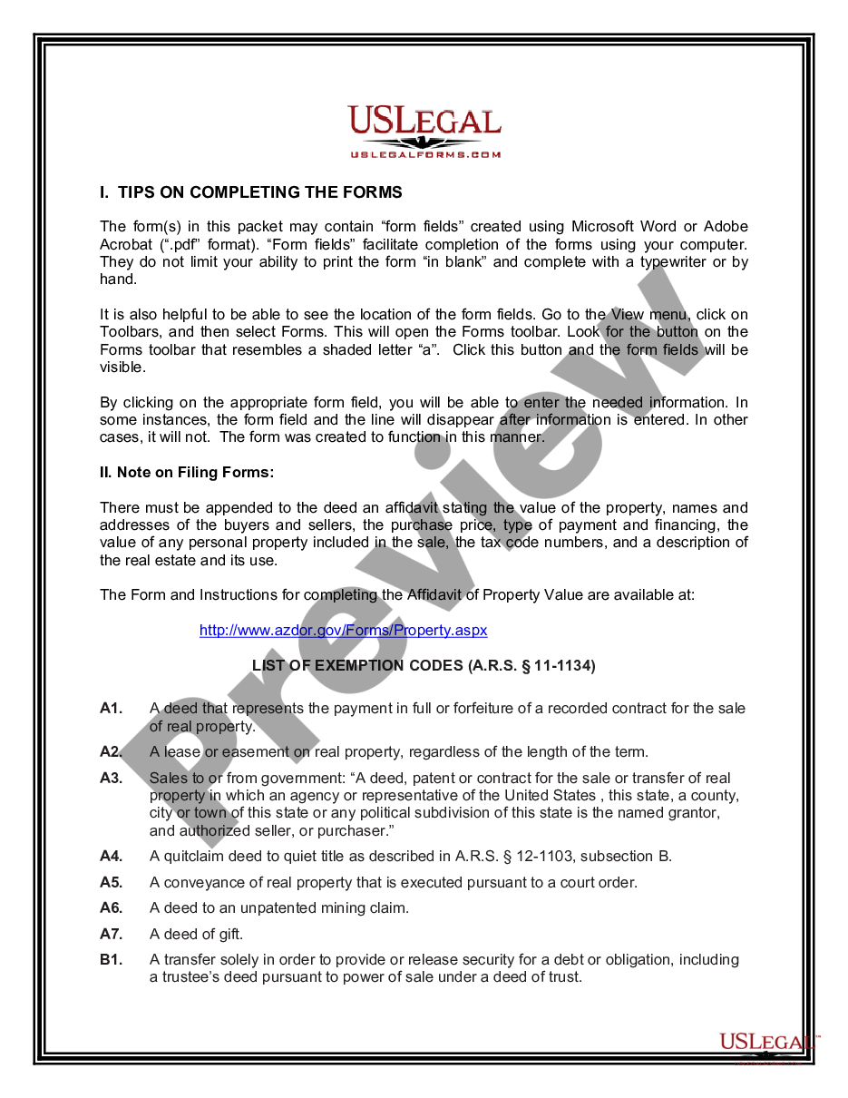 page 1 Warranty Deed from a Trust to a Trust preview