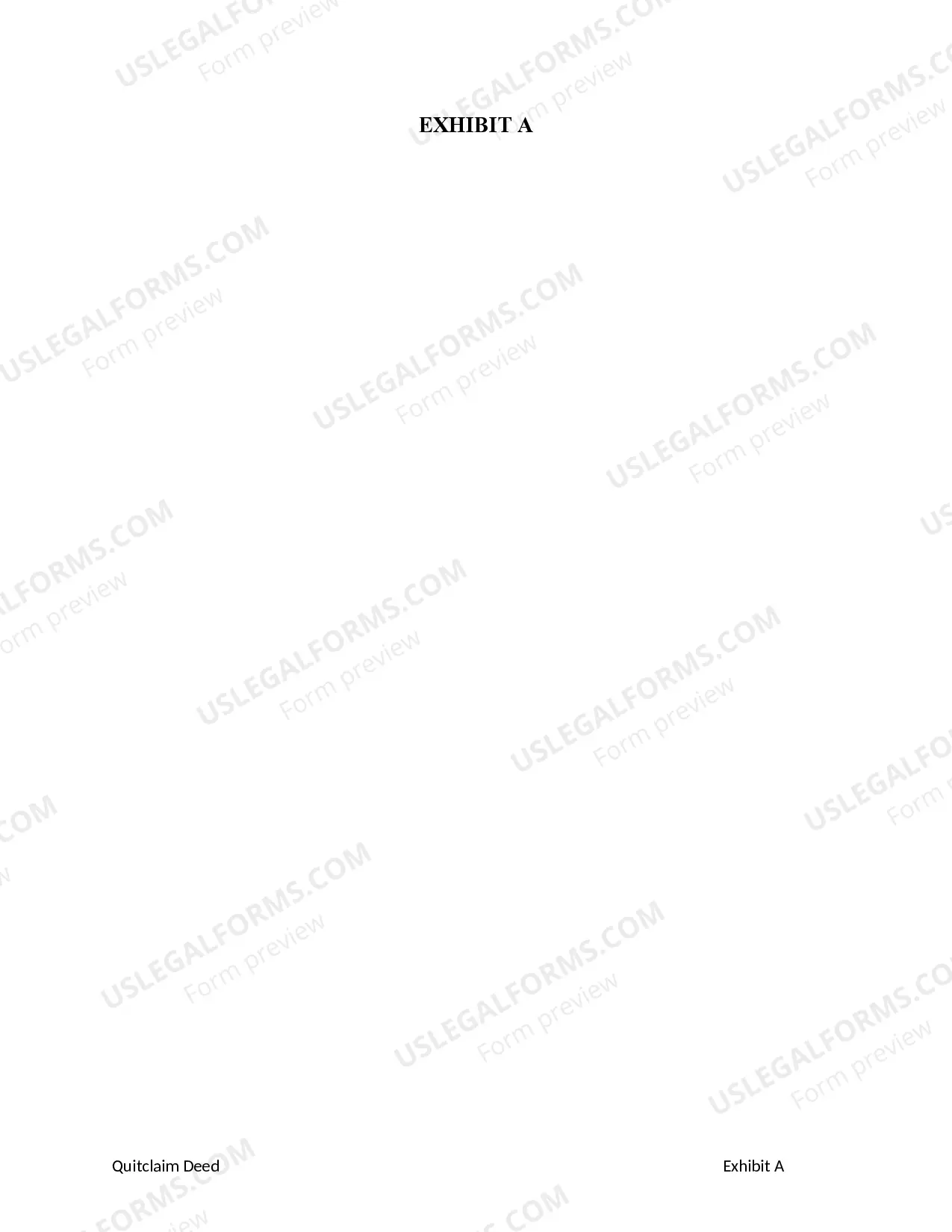 Preview Quitclaim Deed from Trust to Trust