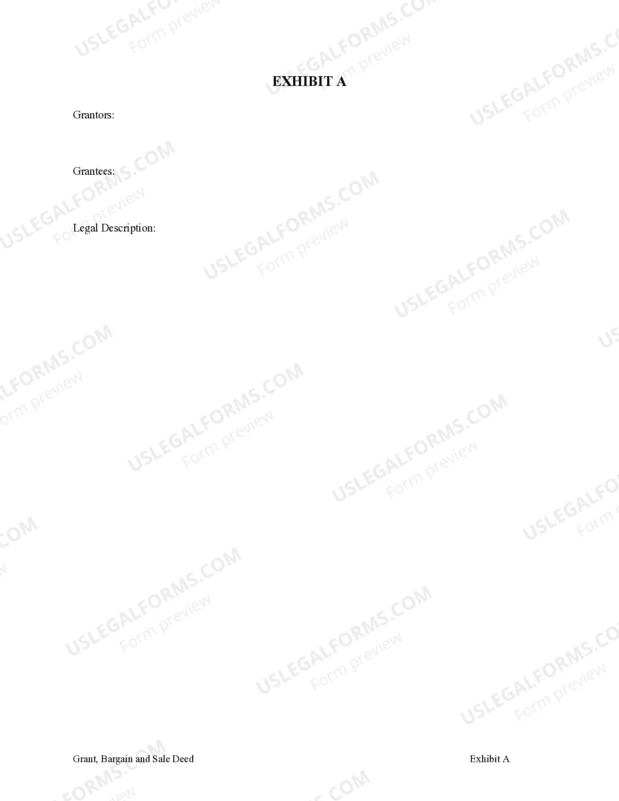 Preview Grant, Bargain and Sale Deed