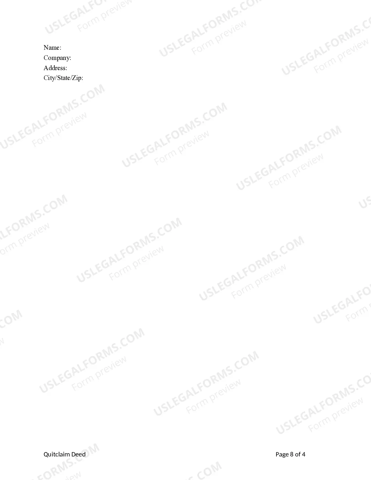 Preview Quitclaim Deed - Three Grantors to One Grantee