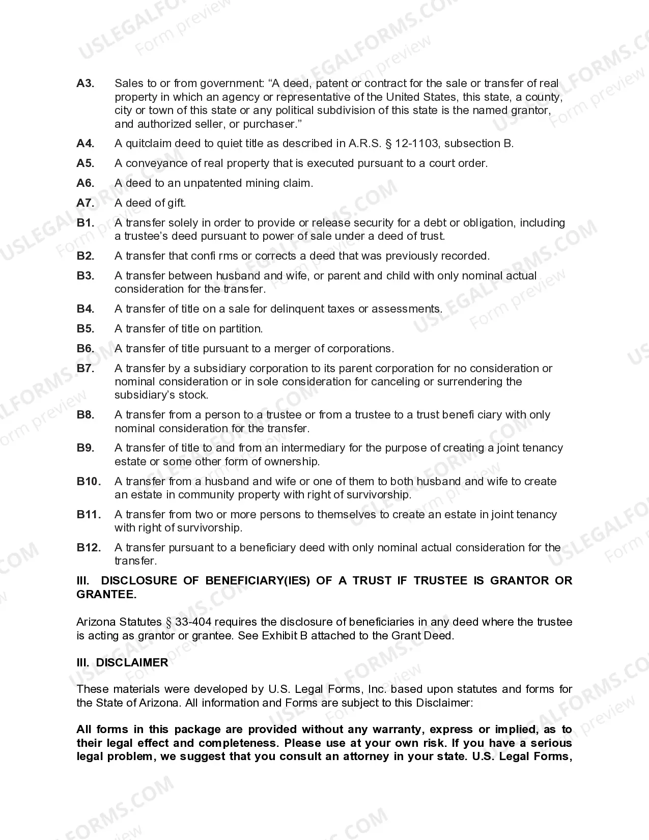 Preview Grant Deed - Trust to an Individual