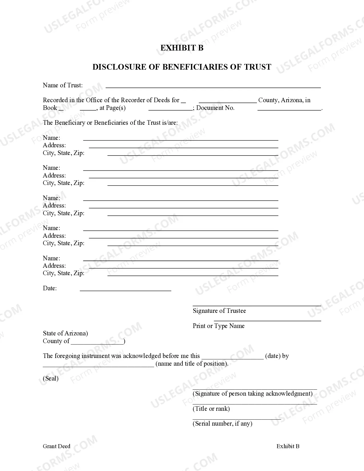 Preview Grant Deed - Trust to an Individual