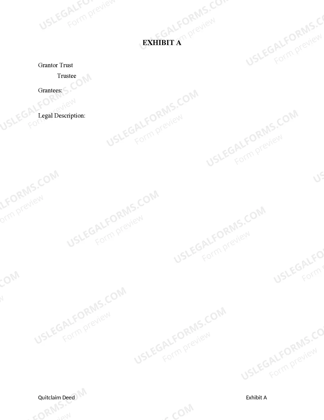 Preview Quitclaim Deed - Trust to Two Individuals