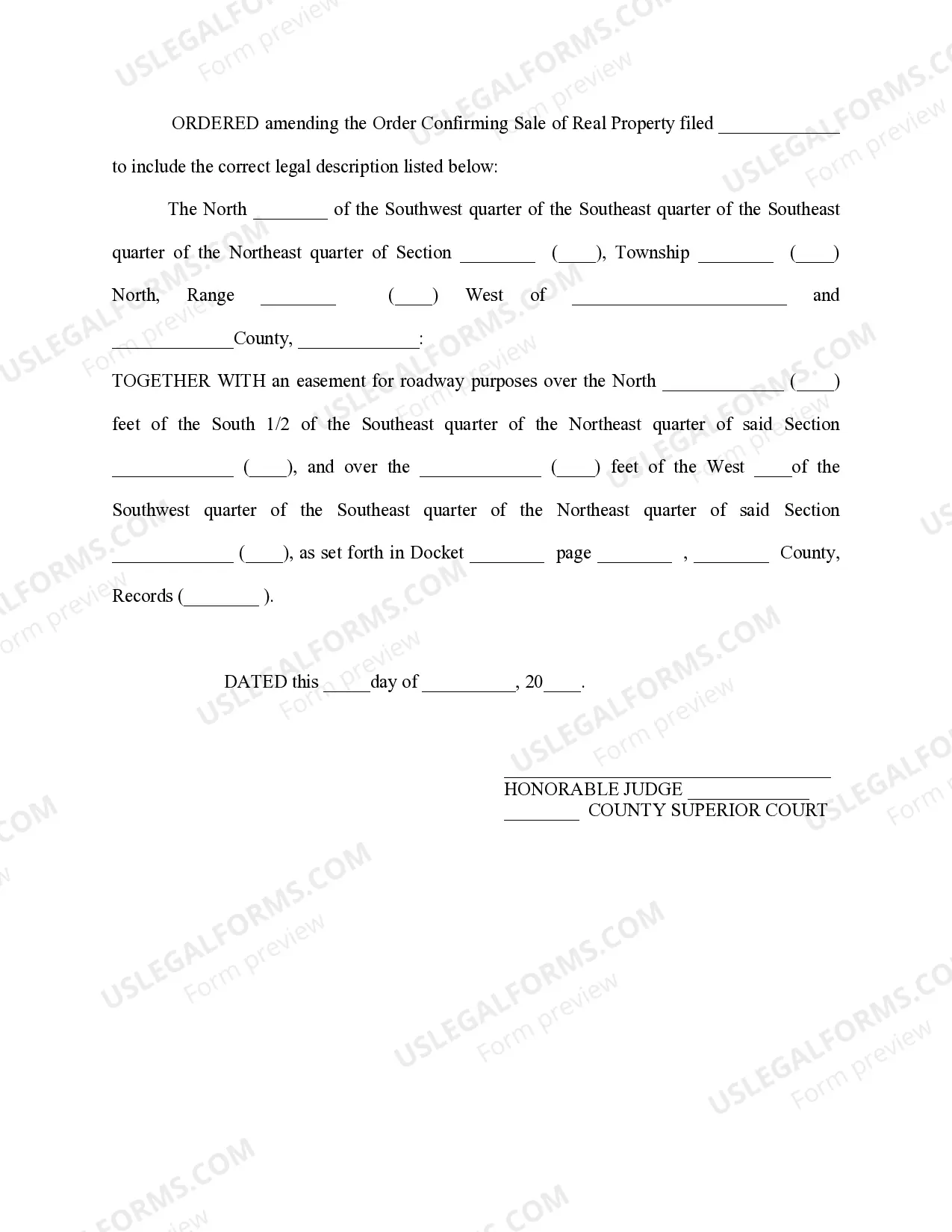 Preview Order Confirming Sale