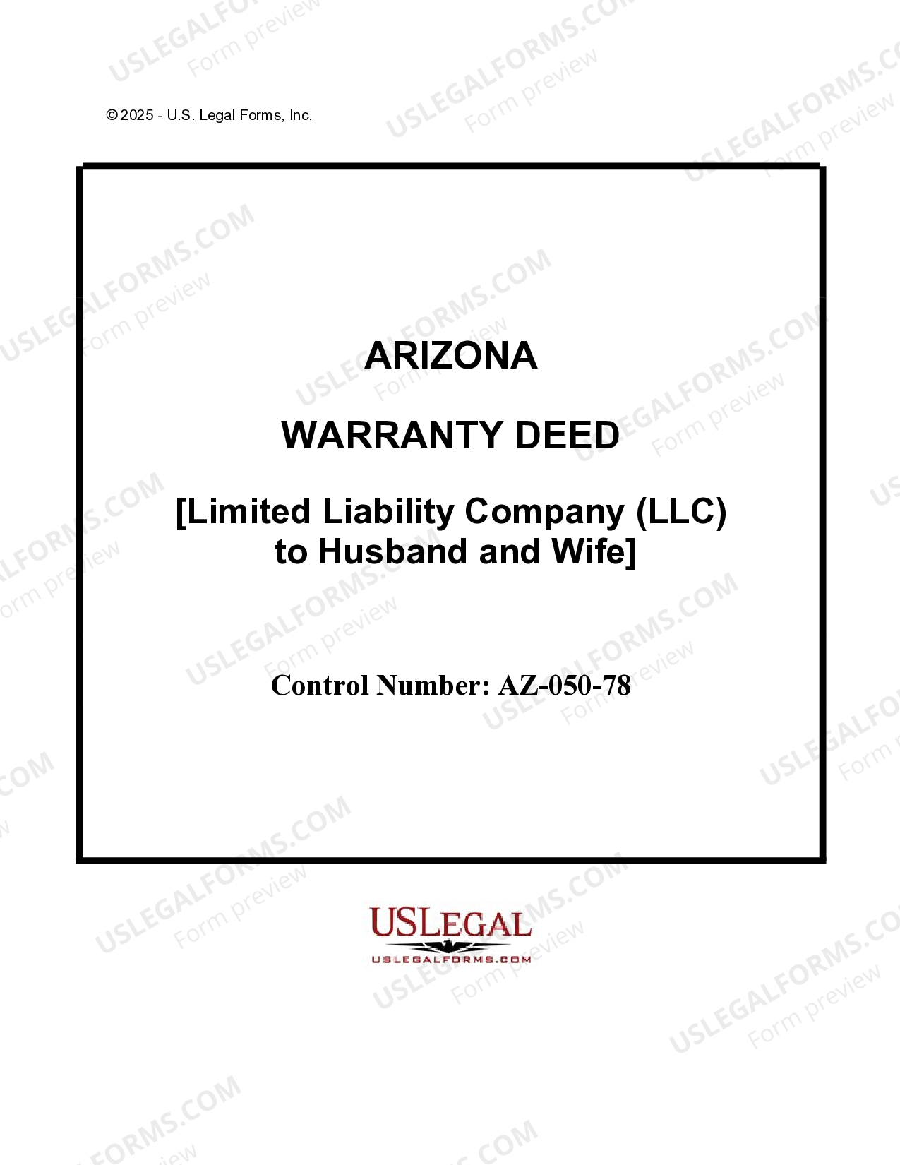 Phoenix Arizona Warranty Deed from a Limited Liability Company to a
