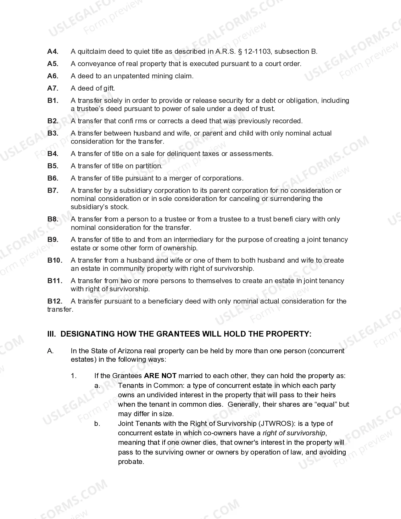 Preview Warranty Deed from Two Married Couples to Six Individuals