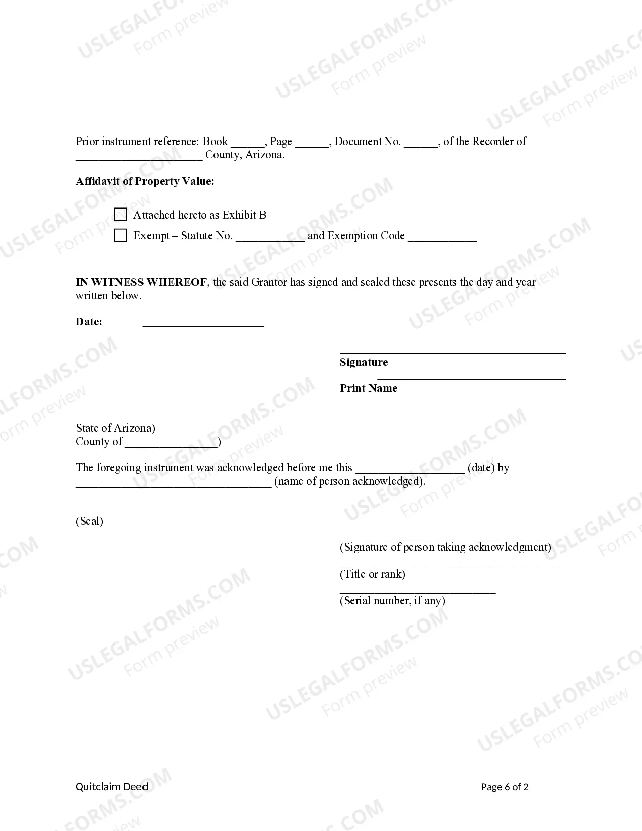 Preview Quitclaim Deed - Individual to Three Individuals