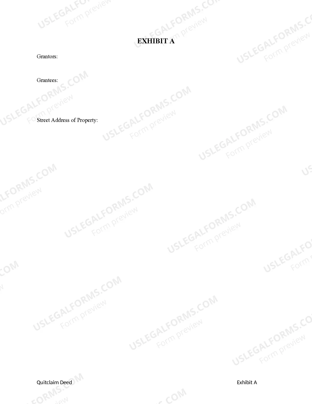 Preview Quitclaim Deed - Individual to Three Individuals