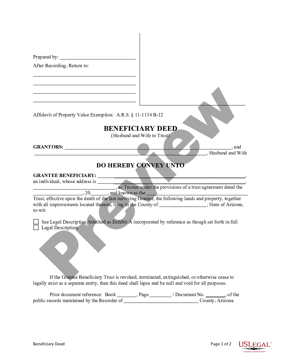arizona-beneficiary-deed-from-husband-and-wife-to-trust-beneficiary