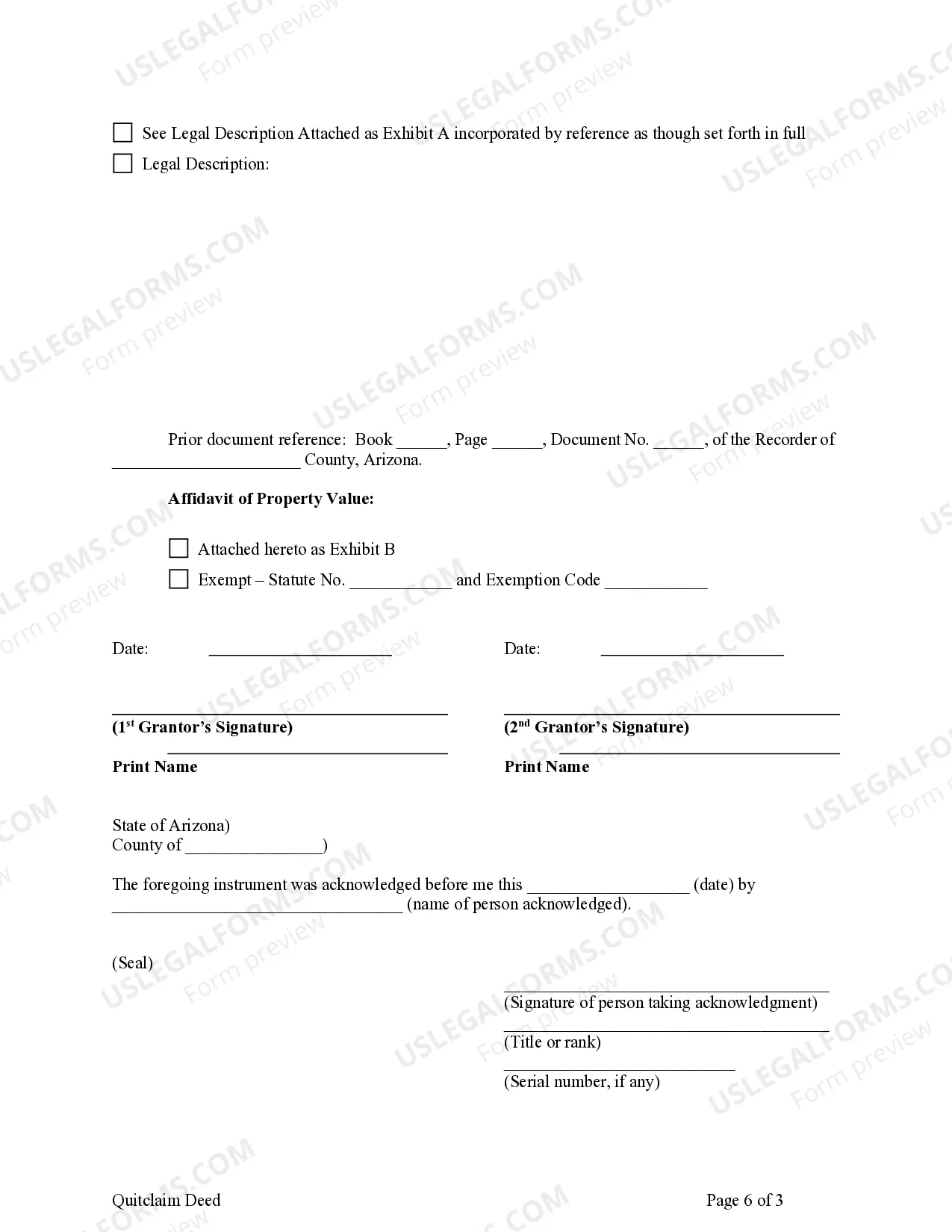 Preview Quitclaim Deed from Husband and Wife / Two Individuals to Four Individuals