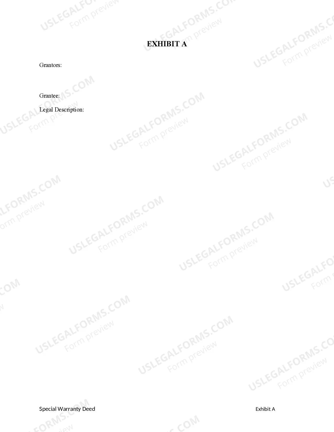 Preview Special Warranty Deed from Two Individuals, or Husband and Wife, to a Trust