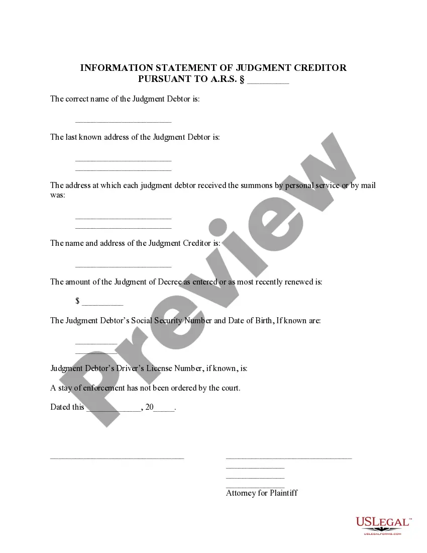 Preview Judgment Renewal Affidavit