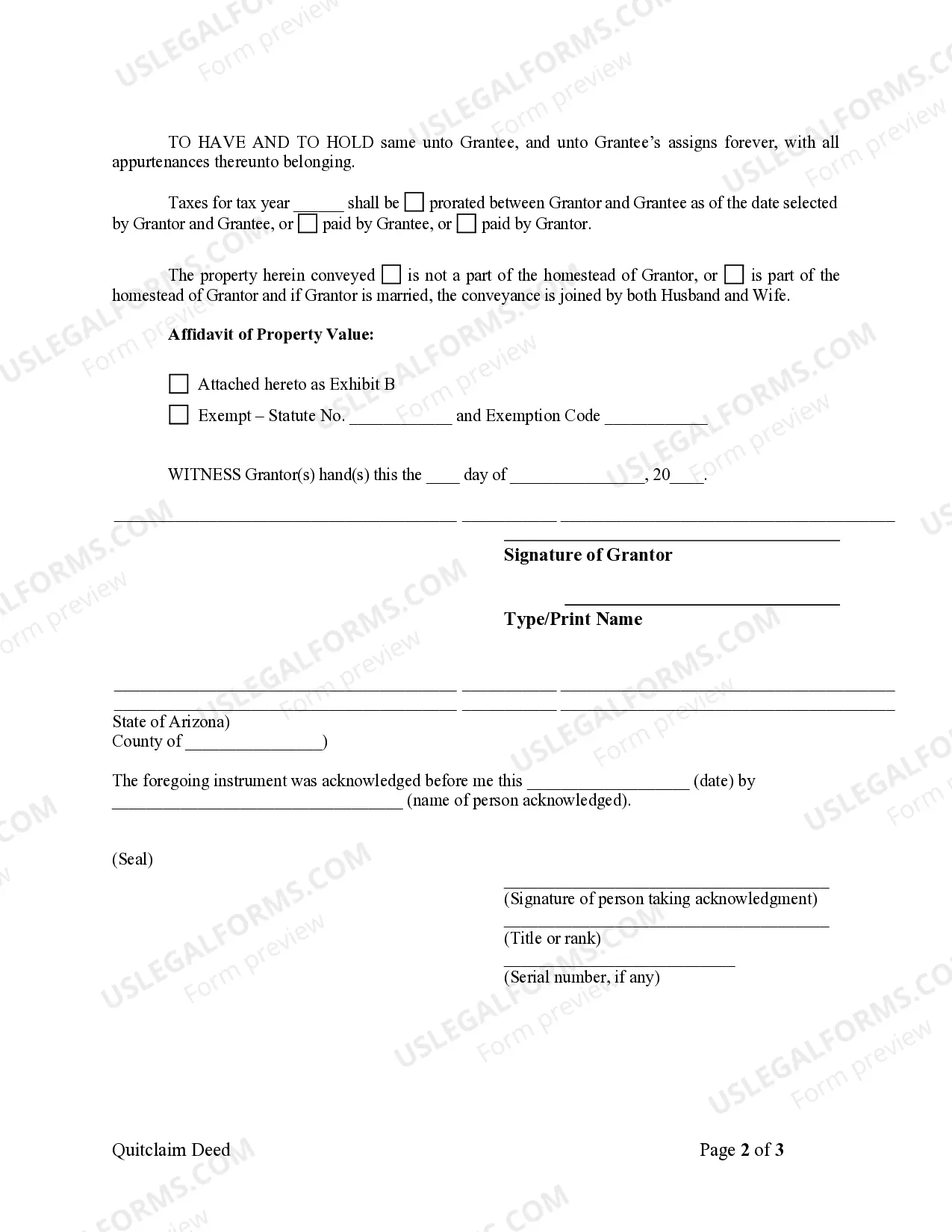 Preview Quitclaim Deed from Individual to Corporation