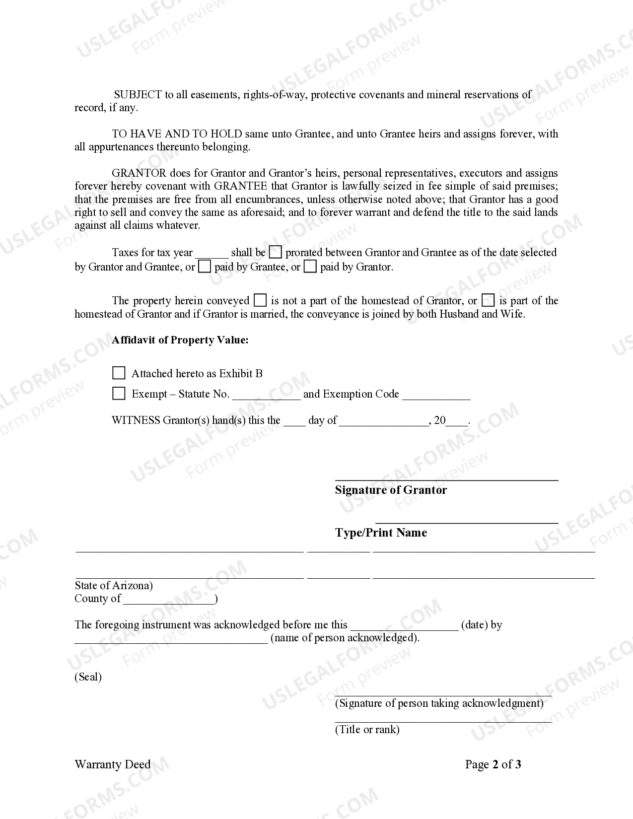 Preview Warranty Deed from Individual to Corporation