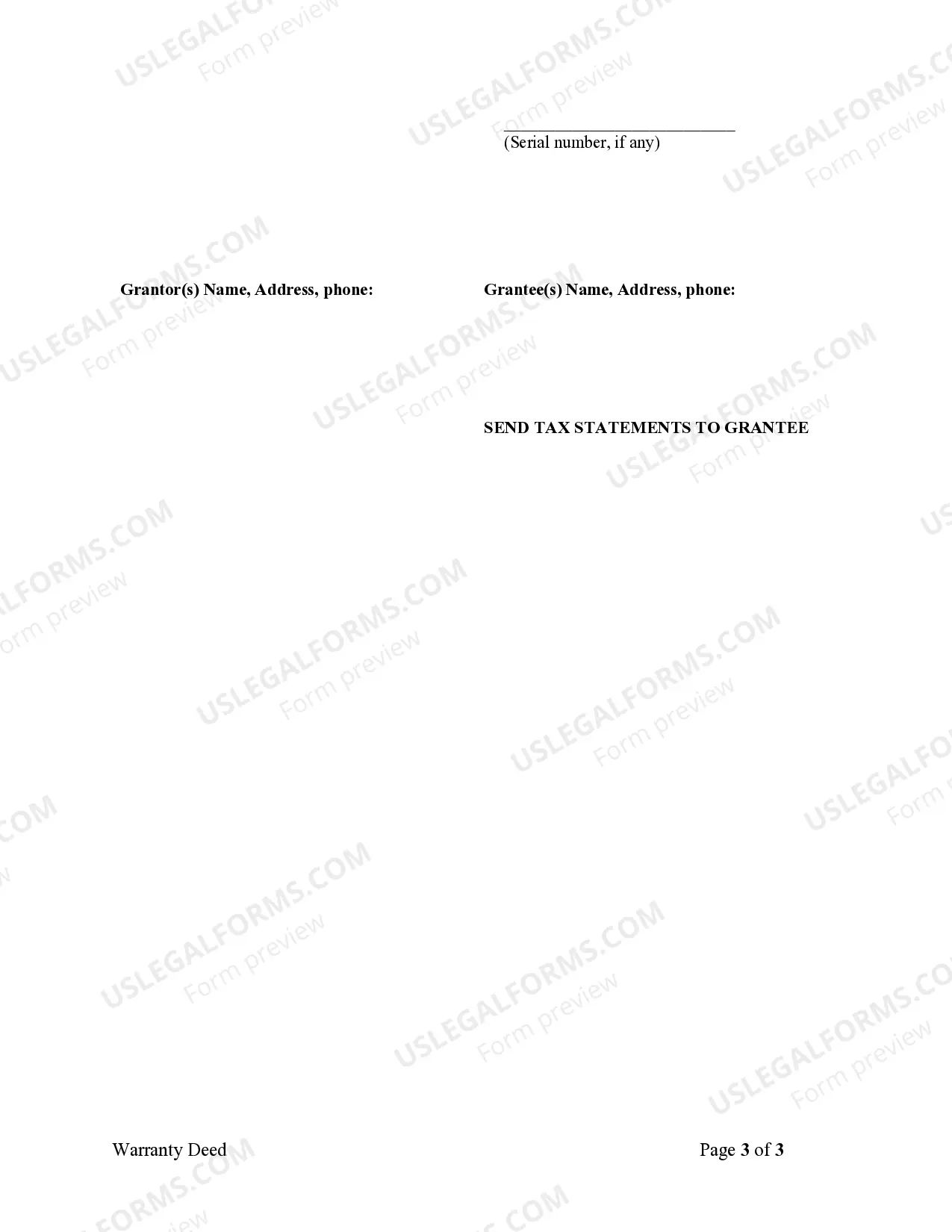 Preview Warranty Deed from Individual to Corporation