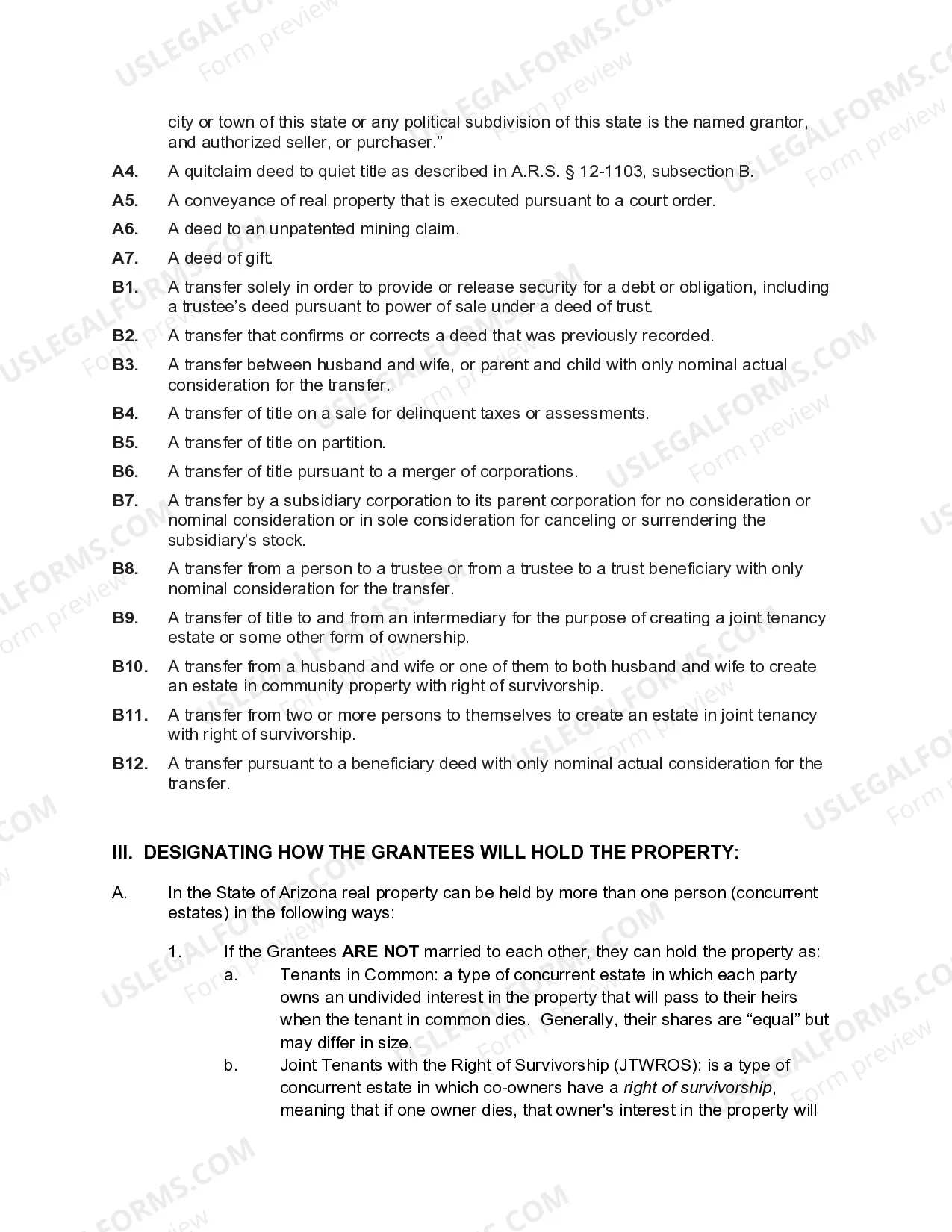 Preview Beneficiary or Transfer of Death (TOD) Deed - Husband and Wife / Two Individuals to Husband and Wife / Two Individuals