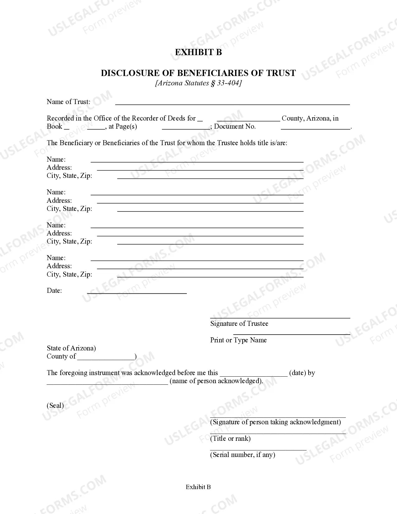 Preview Warranty Deed for a Condominium from Husband and Wife, or Two Individuals, to a Trust