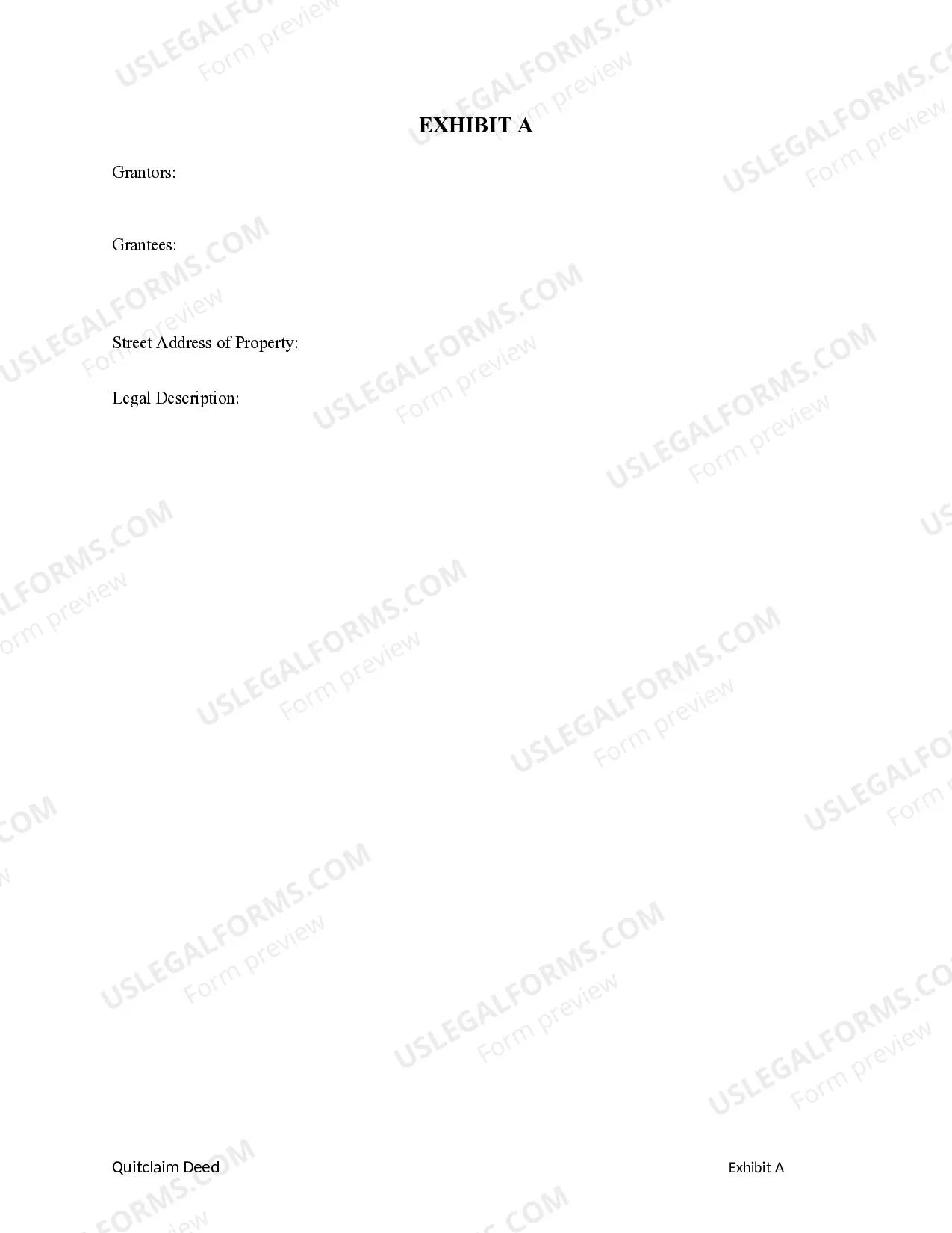 Preview Quitclaim Deed - from Two Individuals-Husband and Wife to Two Individuals-Husband and Wife