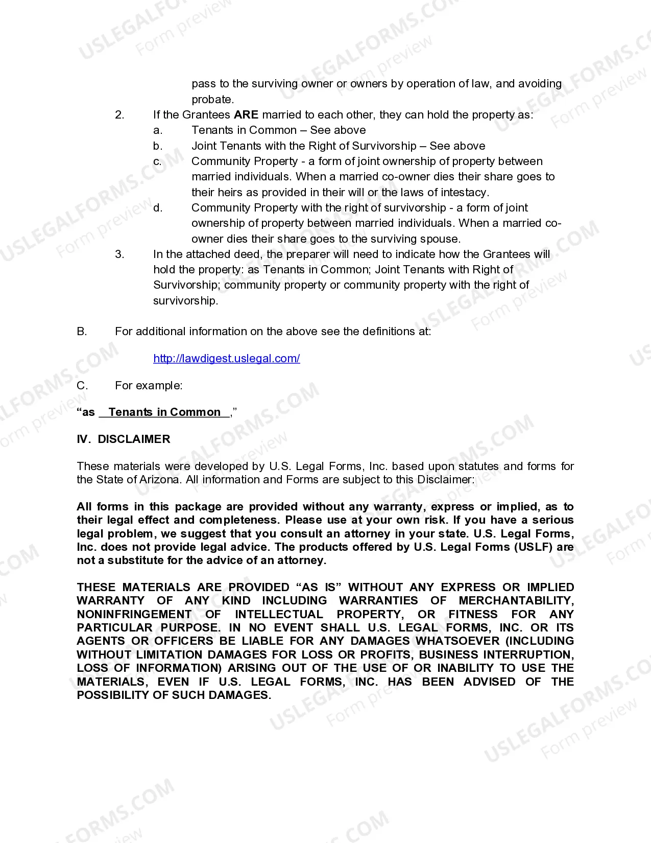 Preview Arizona Warranty Deed for a Condominium from Three Individuals to Two Individuals