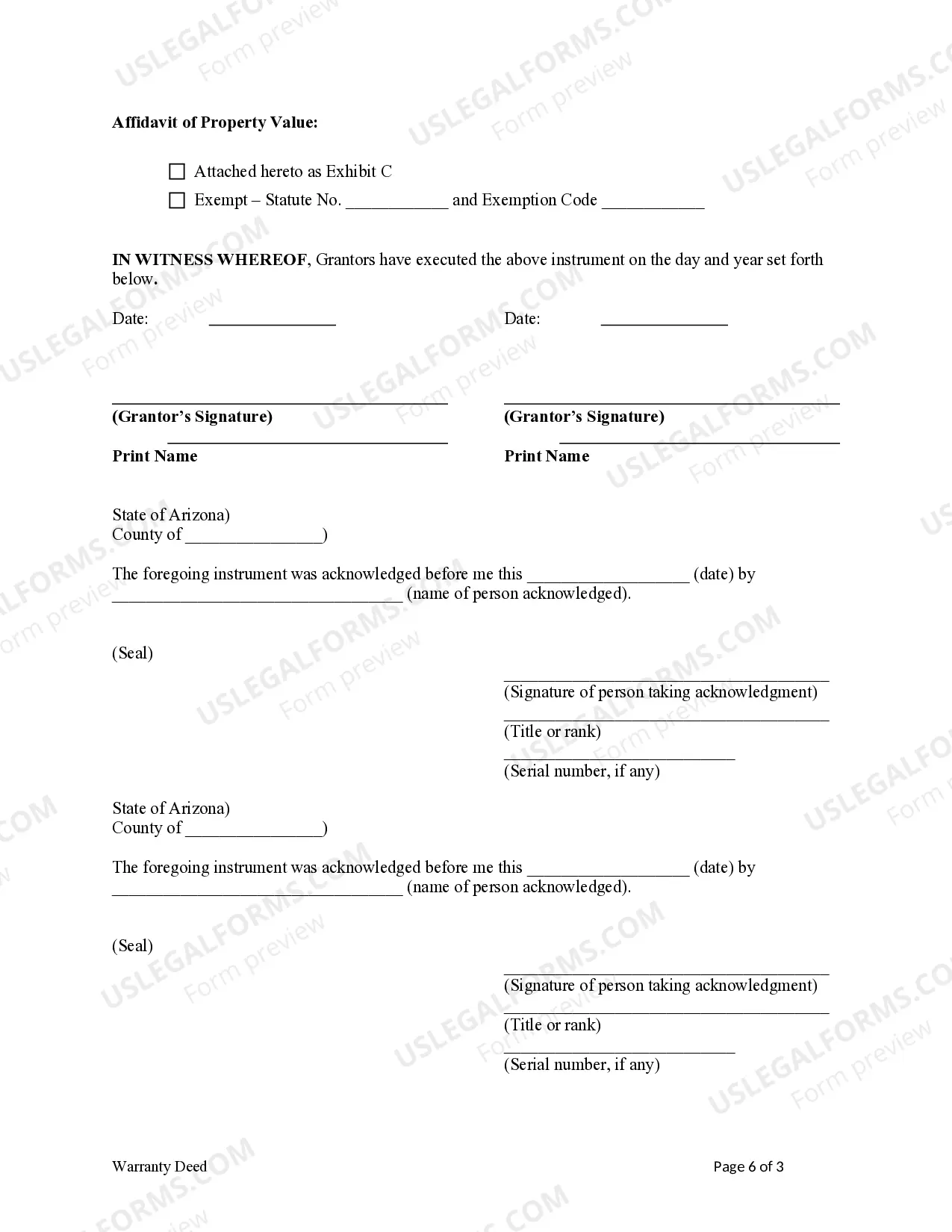 Preview Warranty Deed from Two Individuals to Husband and Wife and Husband and Wife, or 4 Individuals.