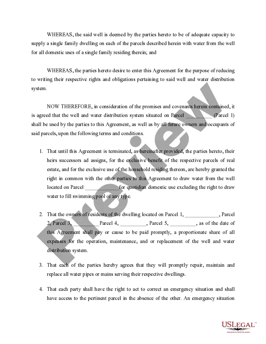 Preview Shared Well Agreement