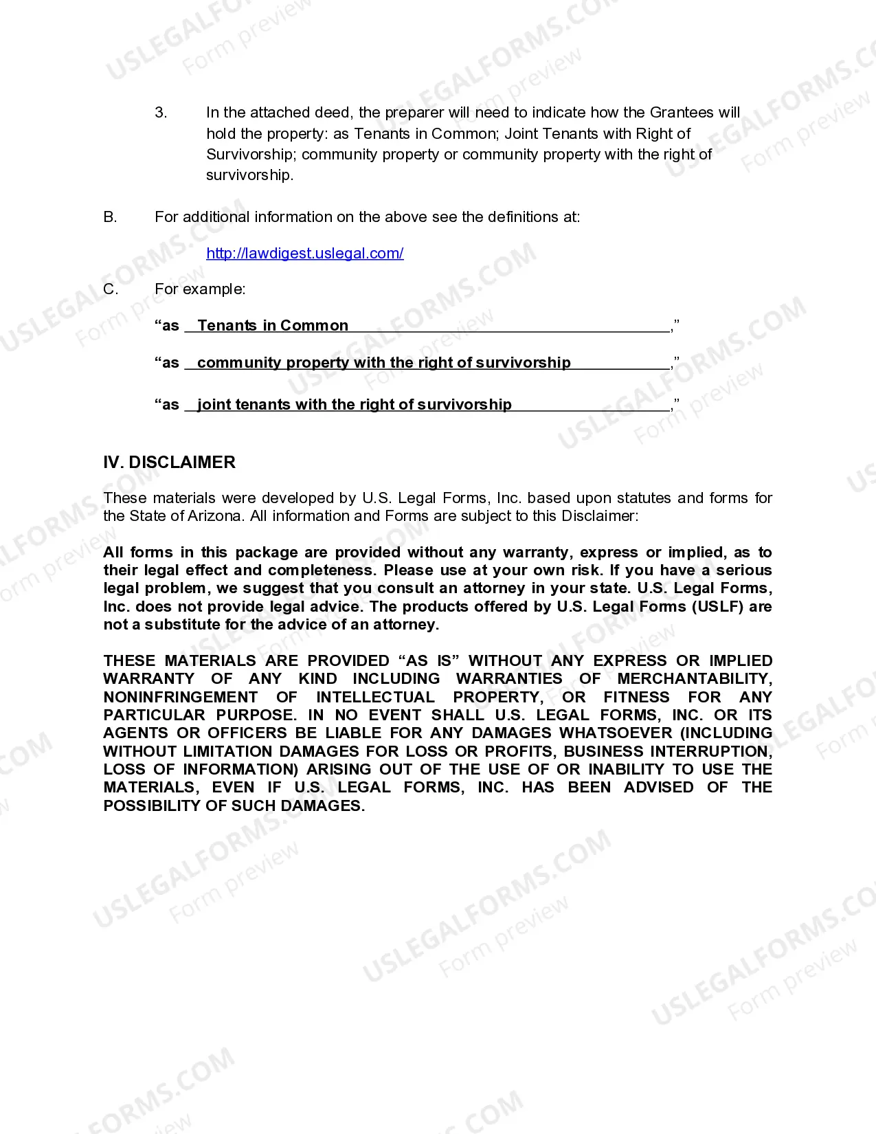 Preview Life Estate Deed from Two married couples to an Individual
