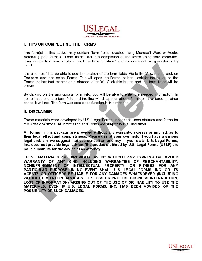 Preview Arizona Correction Deed - Correcting Legal Description