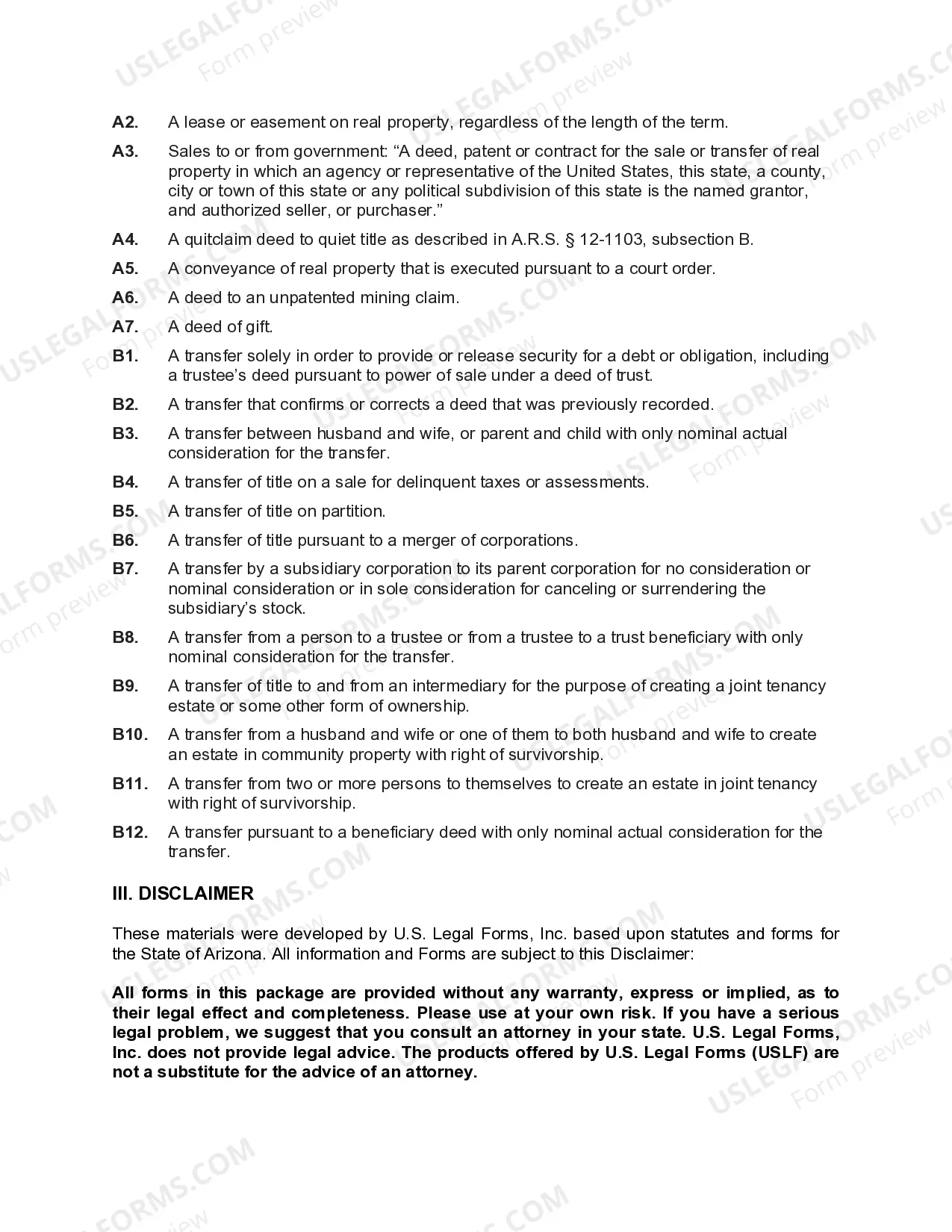 Preview Quitclaim Deed from Husband and Wife to Either the Husband or the Wife