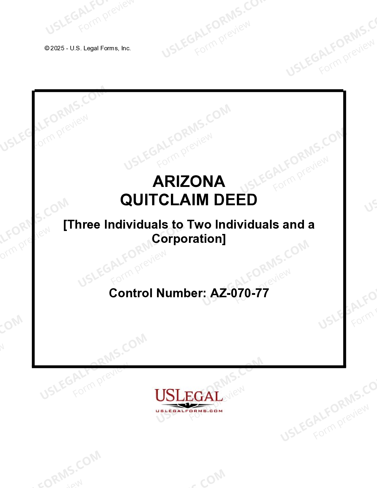 Maricopa Arizona Quitclaim deed from Three Individuals to Two