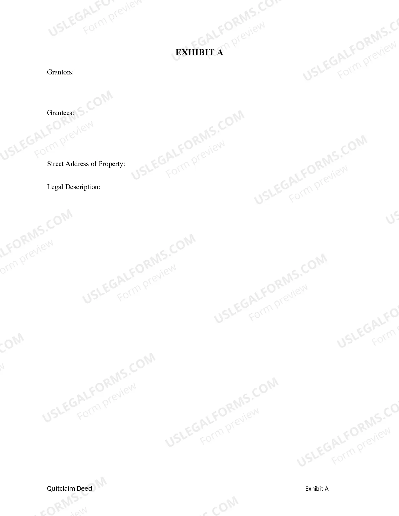 Preview Quitclaim deed from Three Individuals to Two Individuals and a Corporation.