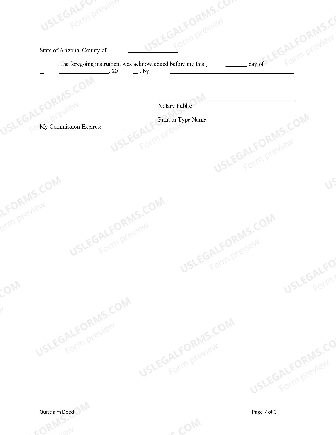 Preview Quitclaim Deed from Two Individuals/Husband and Wife to Four Individuals