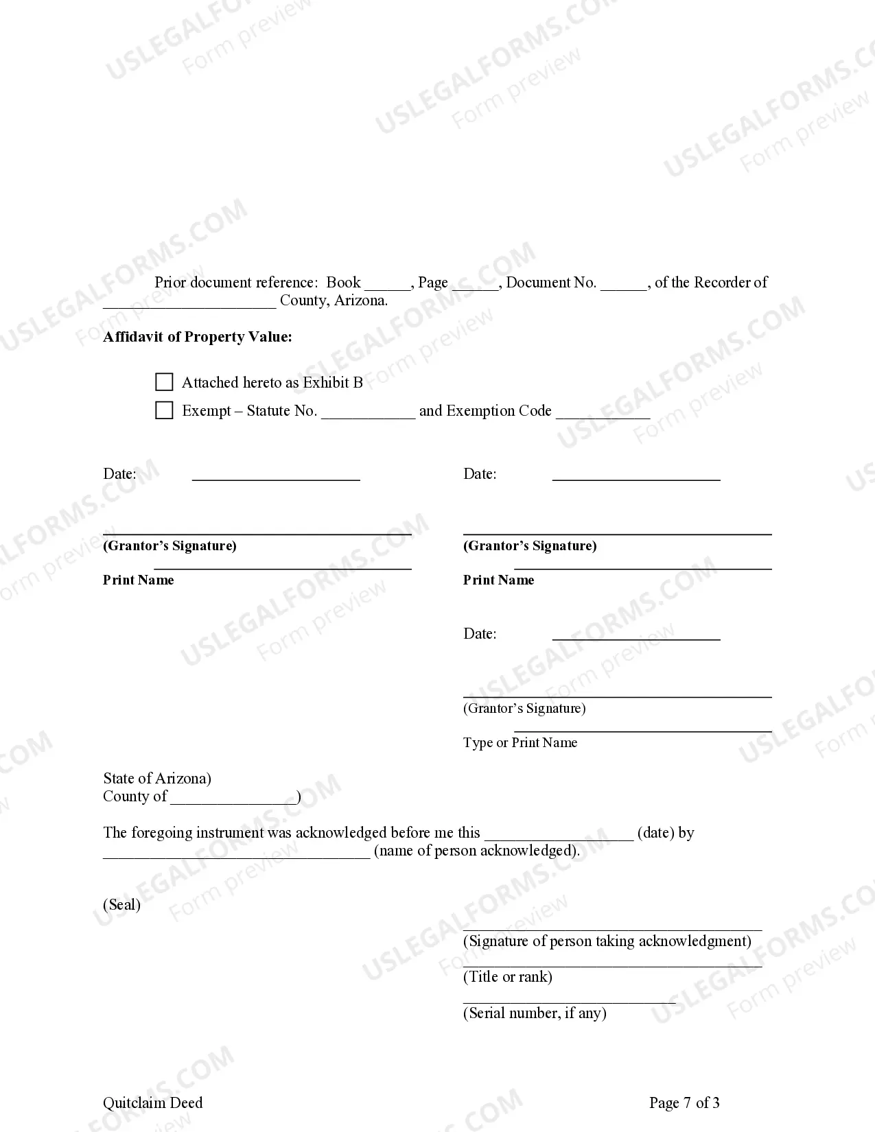 Preview Quitclaim Deed from Husband, Wife and an Individual to Two Individuals / Husband and Wife