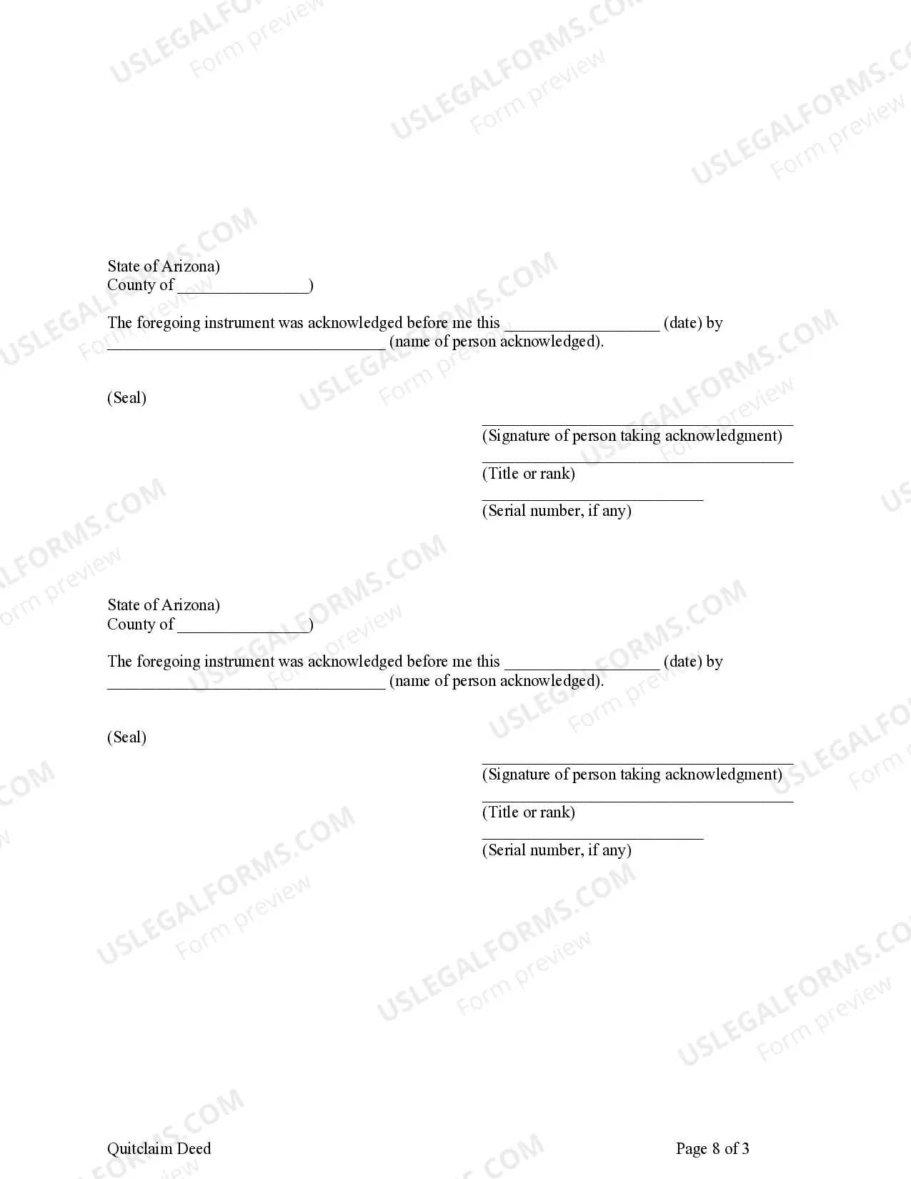 Preview Quitclaim Deed from Husband, Wife and an Individual to Two Individuals / Husband and Wife