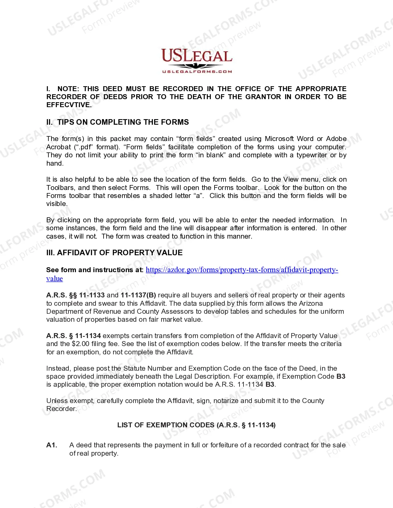 Preview Transfer on Death or TOD - Beneficiary Deed - Individual Grantor to Four Individuals