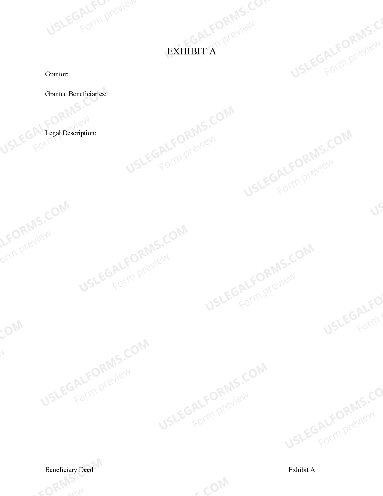 Preview Transfer on Death or TOD - Beneficiary Deed - Individual Grantor to Four Individuals