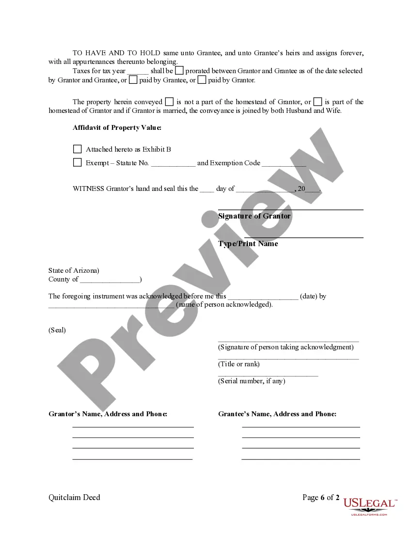 Preview Quitclaim Deed from Individual to a Trust