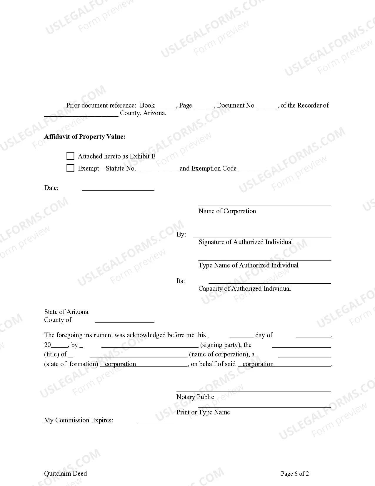 Preview Quitclaim deed from a Corporation to (3) Three Individuals