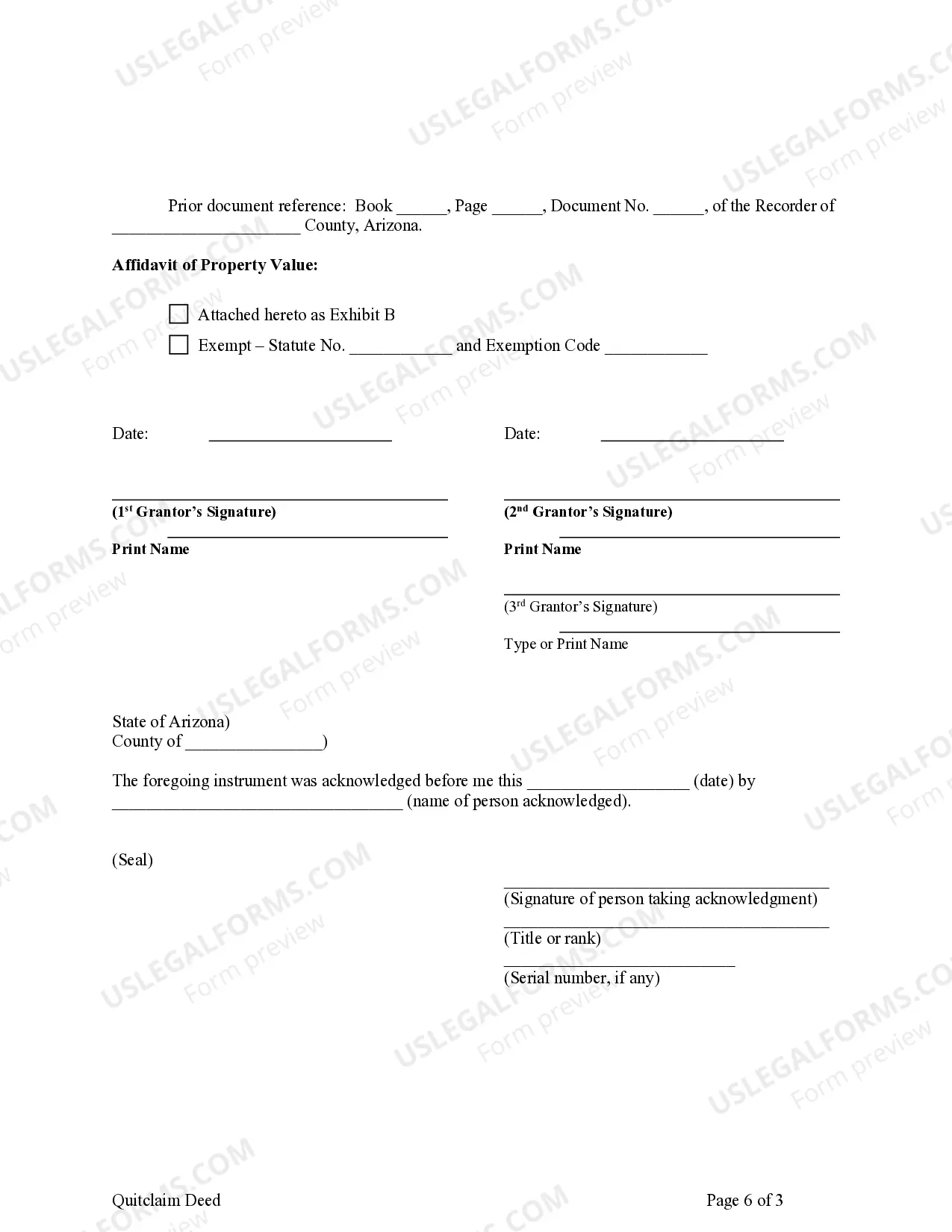 Preview Quitclaim Deed from Husband, Wife and an Individual to a LLC