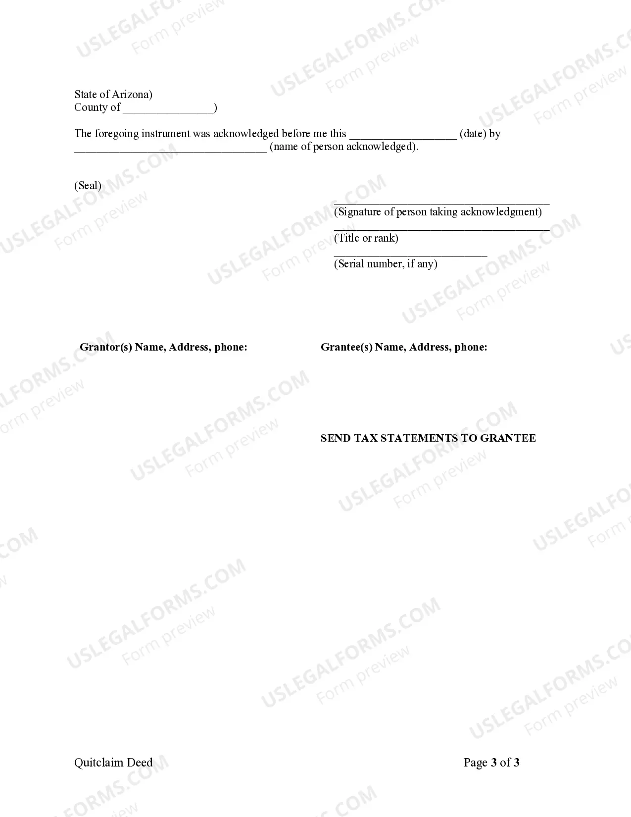 Preview Quitclaim Deed from Husband and Wife to LLC