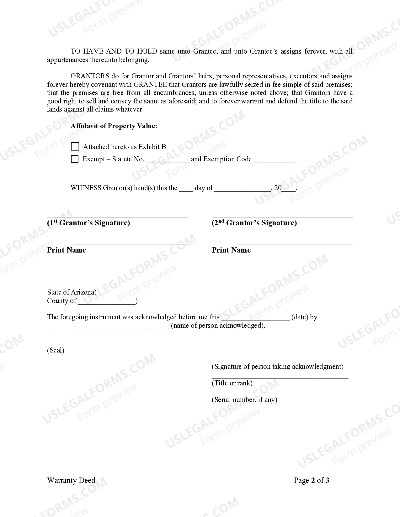 Preview Warranty Deed from Husband and Wife to LLC