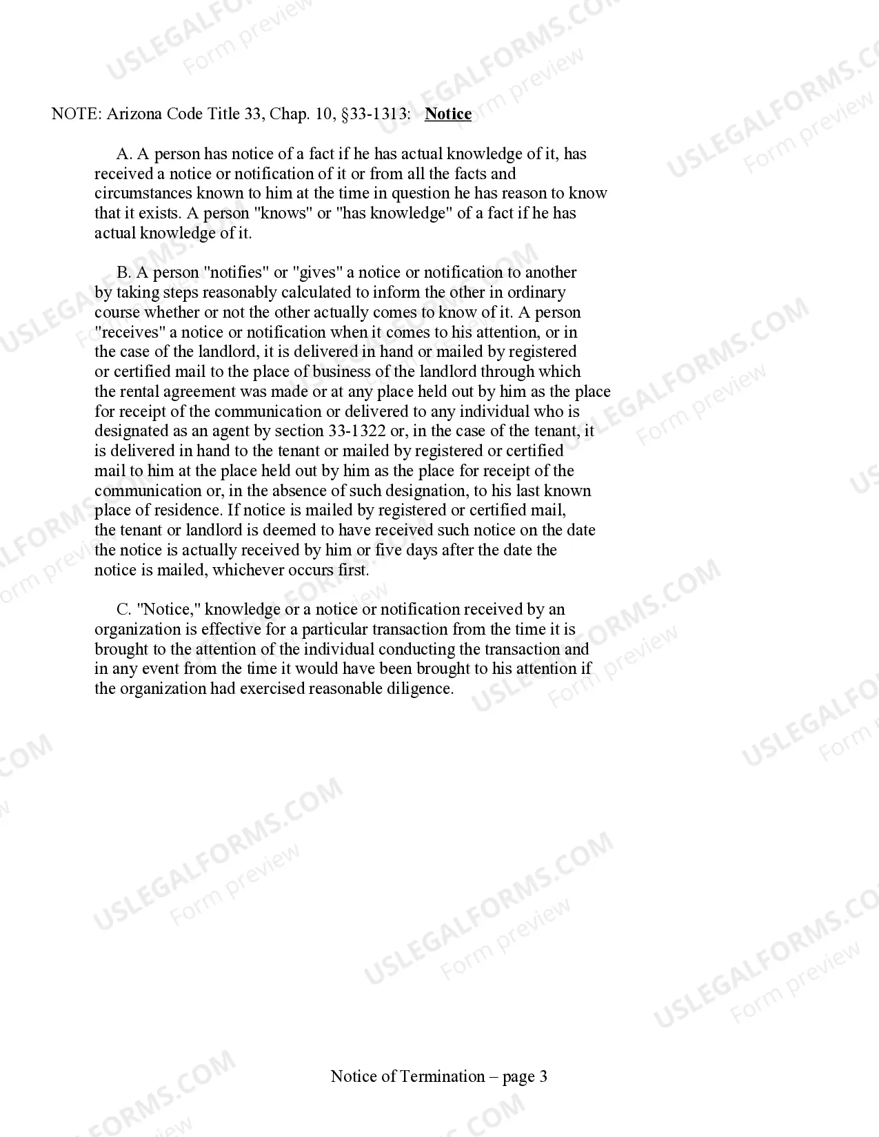 Preview Notice of Termination - Other than Nonpayment of Rent - Nonresidential - 10 Day Notice from Landlord to Tenant