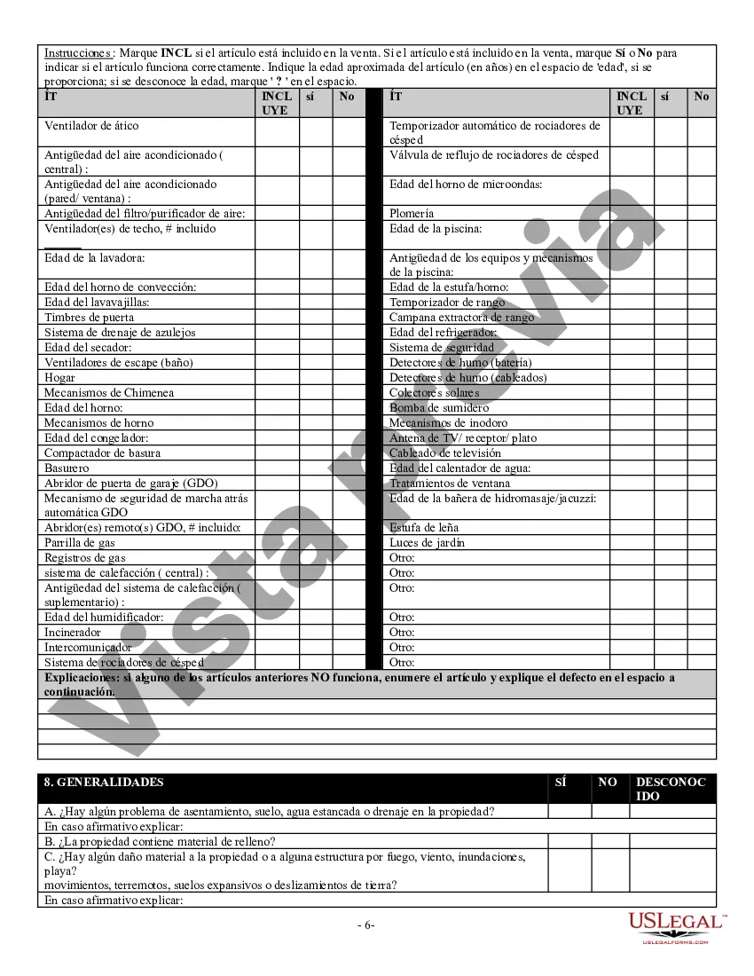 Preview Declaración de Divulgación de Ventas de Bienes Raíces Residenciales