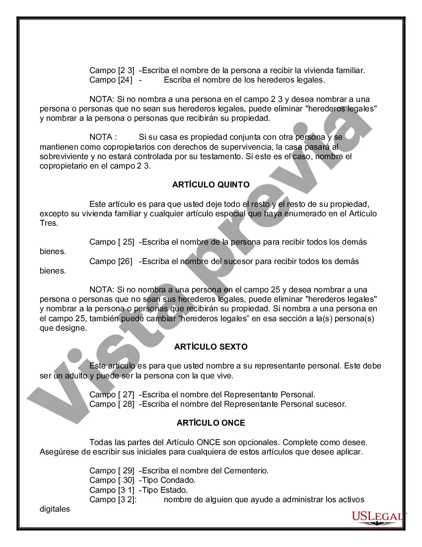 Preview Testamentos mutuos que contienen última voluntad y testamentos para personas solteras que viven juntas sin hijos