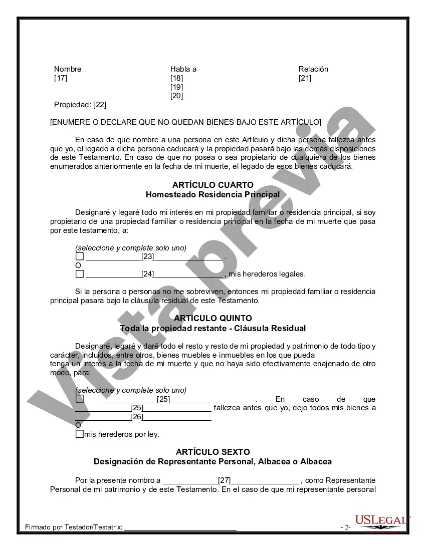 Preview Testamentos mutuos que contienen última voluntad y testamentos para personas solteras que viven juntas sin hijos