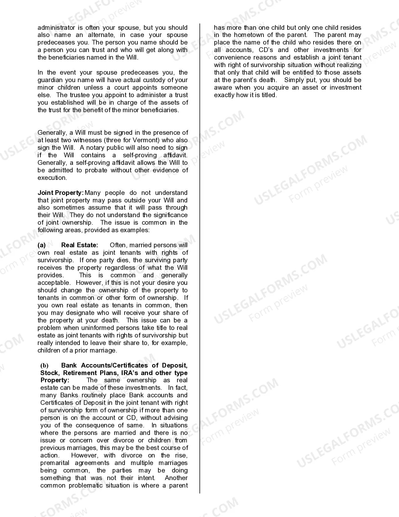 Preview Mutual Wills containing Last Will and Testaments for Man and Woman living together not Married with No Children