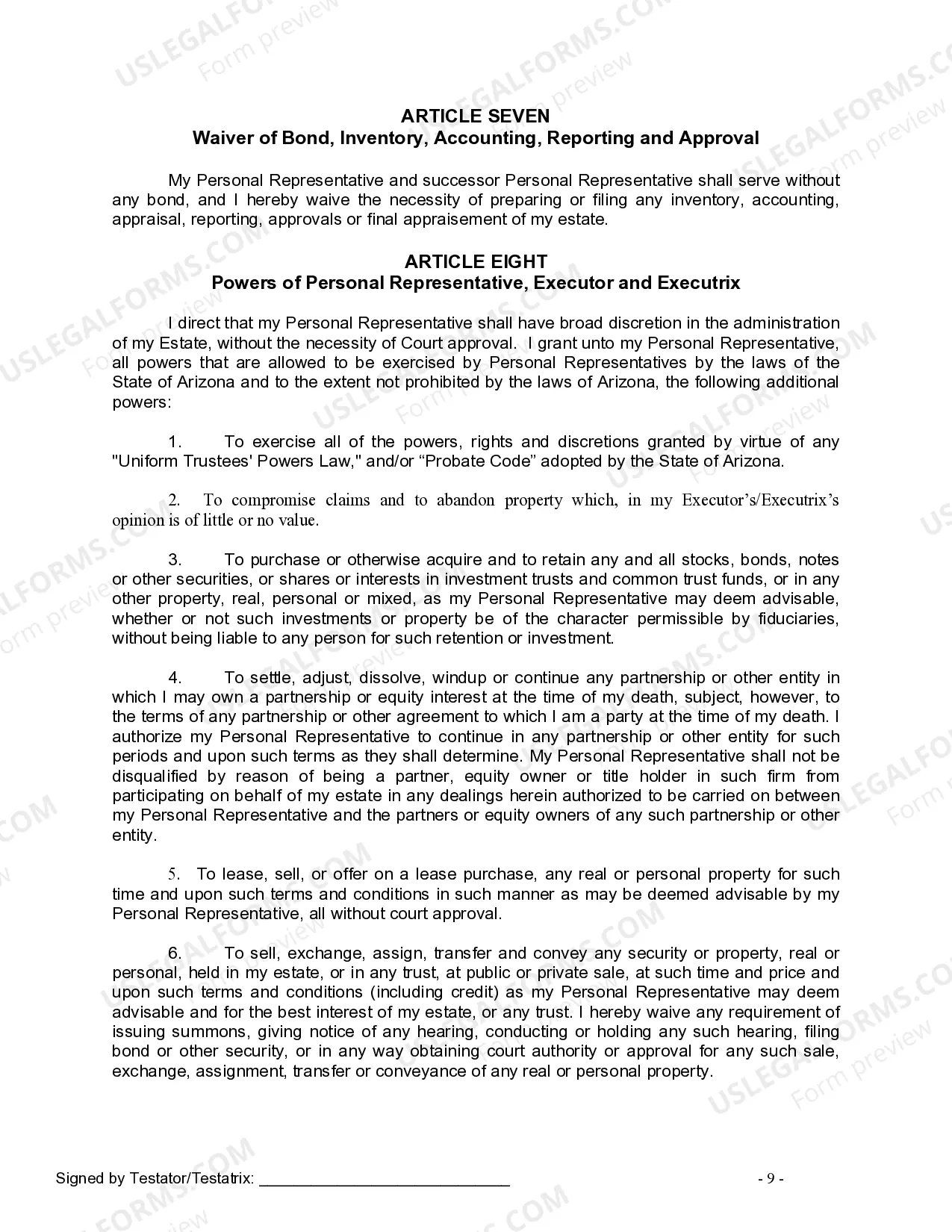 Preview Mutual Wills containing Last Will and Testaments for Man and Woman living together not Married with No Children