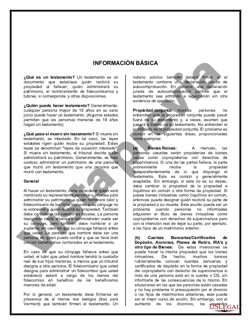 Preview Paquete de testamentos mutuos de últimas voluntades y testamentos para personas solteras que viven juntas no casadas con hijos adultos
