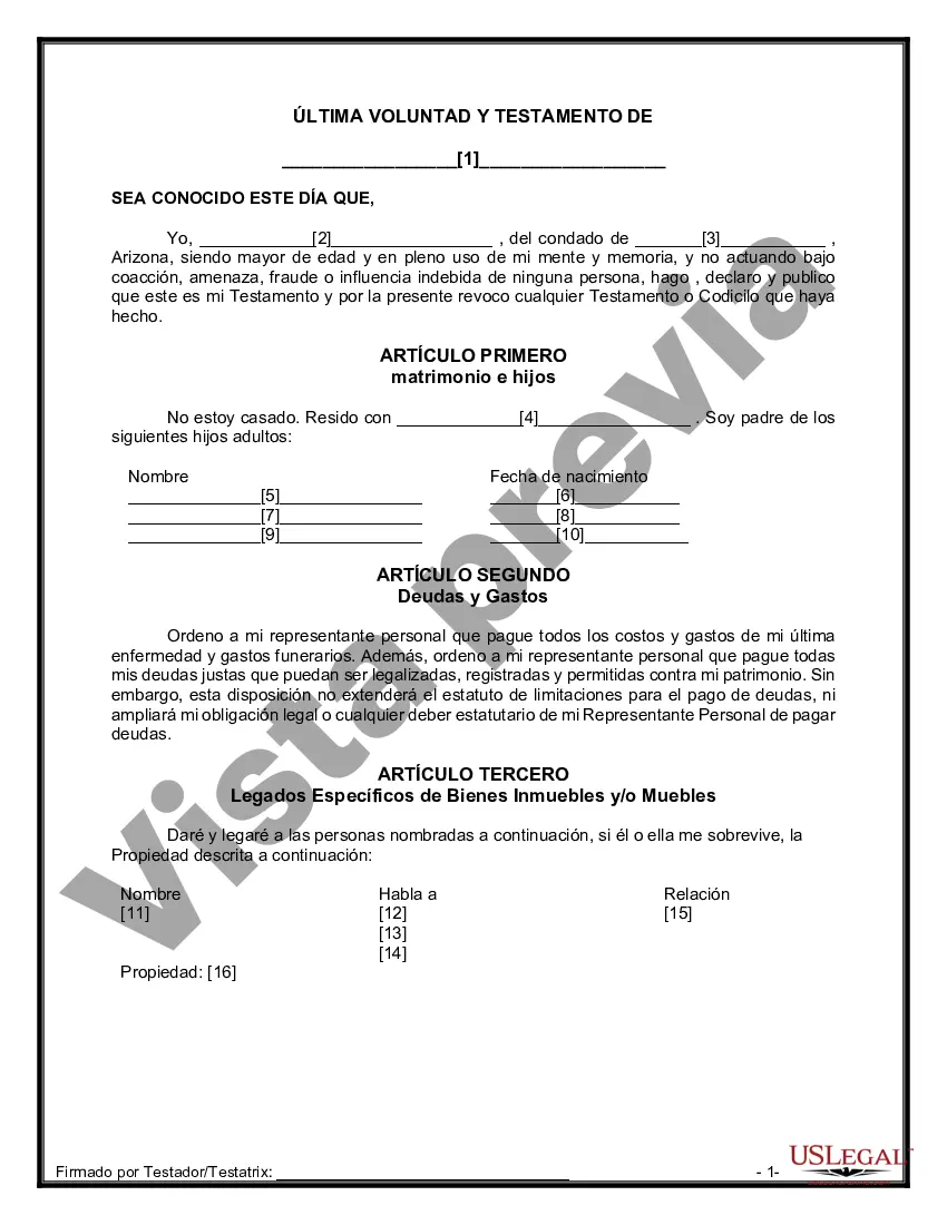 Preview Paquete de testamentos mutuos de últimas voluntades y testamentos para personas solteras que viven juntas no casadas con hijos adultos