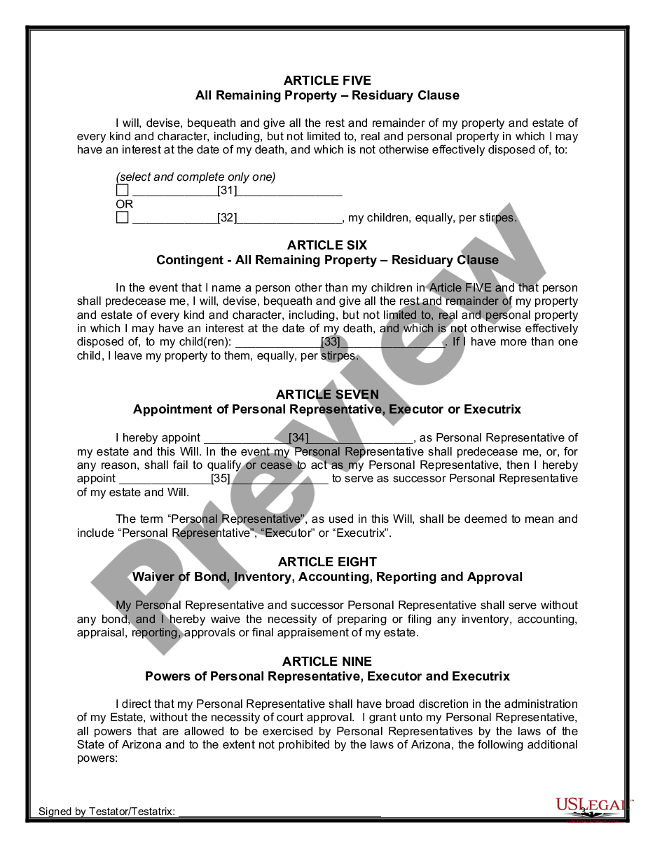 page 7 Mutual Wills Package of Last Wills and Testaments for Unmarried Persons living together not Married with Adult Children preview