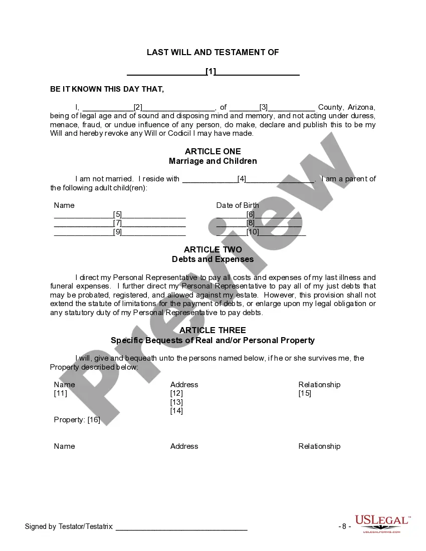 Preview Mutual Wills Package of Last Wills and Testaments for Man and Woman living together not Married with Adult Children